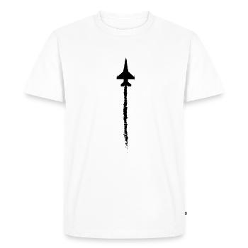 Airplane Present Pilot Airline Jet - Aircraft - Men's Premium Organic T-Shirt - white - Front - Nico (187cm)