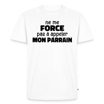 Don't Force Me To Call My Sponsor - Men's Premium Organic T-Shirt - white - Front - Nico (187cm)
