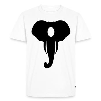 Elephant Head Animal Circle Gift - Men's Premium Organic T-Shirt - white - Front - Nico (187cm)