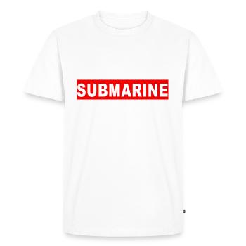 SOUS-MARIN - T-shirt Premium bio Homme - blanc - Devant - Nico (187cm)