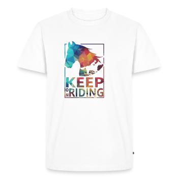 Horse riding - Men's Premium Organic T-Shirt - white - Front - Nico (187cm)