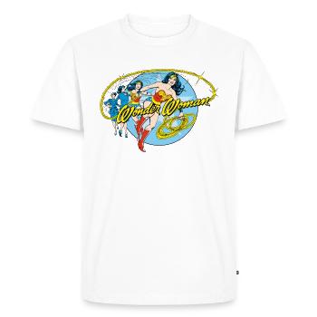 DC Comics Originals Wonder Woman Secrétaire - T-shirt Premium bio Homme - blanc - Devant - Nico (187cm)