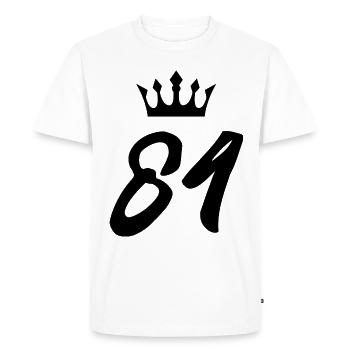 84 Number crown - Men's Premium Organic T-Shirt - white - Front - Nico (187cm)