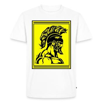 Muscles de gladiateurs guerriers spartiates - T-shirt Premium bio Homme - blanc - Devant - Nico (187cm)