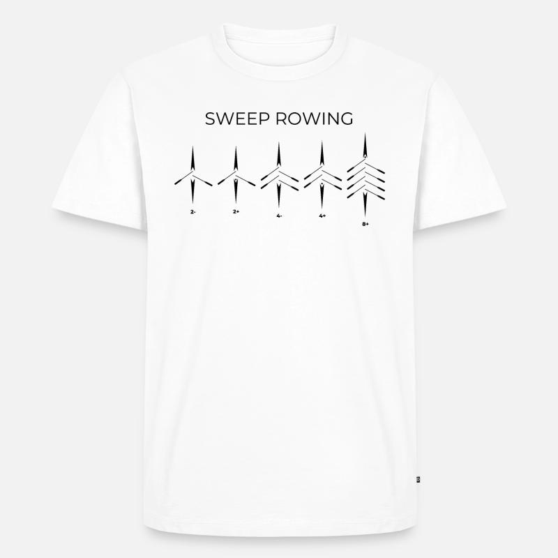 Sweep Ruderboote - Männer Premium Bio T-Shirt - Weiß