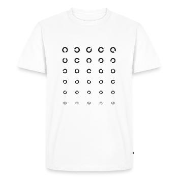 Landolt Ring Eye Test opticien ophtalmologiste opticien - T-shirt Premium bio Homme - blanc - Devant - Nico (187cm)