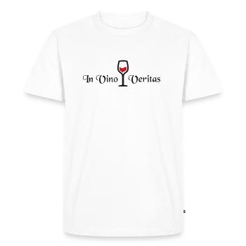 In Vino Veritas wine love wine drinker wine saying - Men's Premium Organic T-Shirt - white - Front - Nico (187cm)