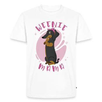 Weenie Maman Teckel - T-shirt Premium bio Homme - blanc - Devant - Nico (187cm)