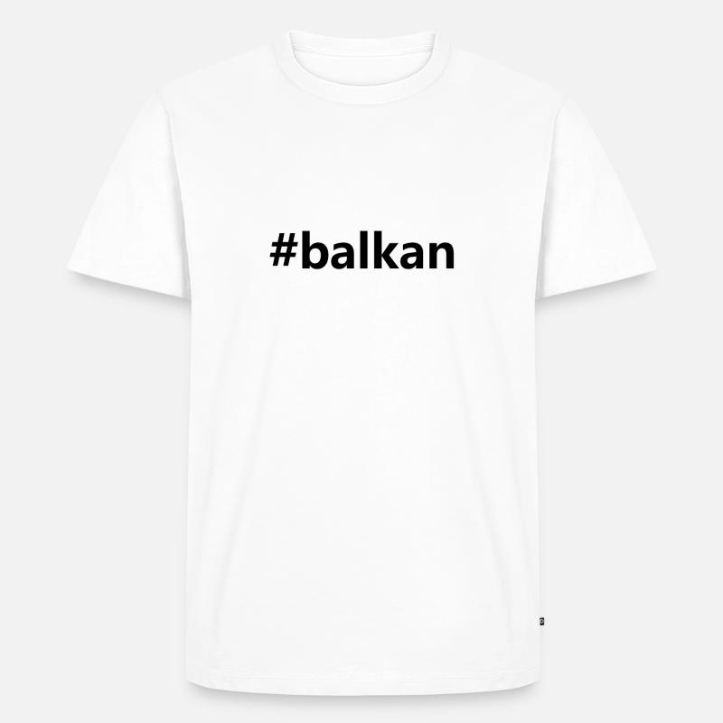 balkan #balkan - Männer Premium Bio T-Shirt - Weiß