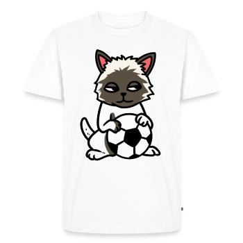 Joueur de football Joueur de football Club de football Chat pour enfants - T-shirt Premium bio Homme - blanc - Devant - Nico (187cm)