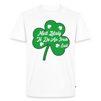 Les plus susceptibles de faire une sortie irlandaise - T-shirt Premium bio Homme - blanc - Devant - Nico (187cm)