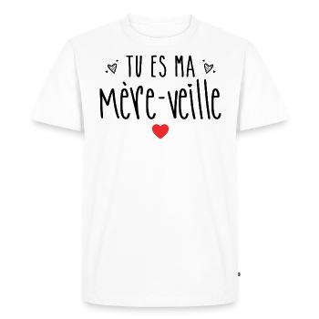 Jeux De Mots Fête Des Mères Cadeau Maman - T-shirt Premium bio Homme - blanc - Devant - Nico (187cm)