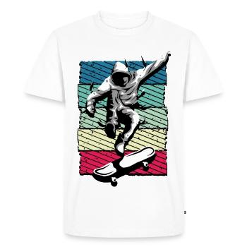 Patinage | Planche à roulettes | Patineur - T-shirt Premium bio Homme - blanc - Devant - Nico (187cm)
