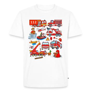 Fire brigade - Men's Premium Organic T-Shirt - white - Front - Nico (187cm)