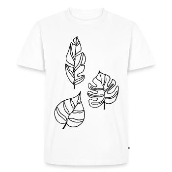 Esquisse de la nature (noir) - T-shirt Premium bio Homme - blanc - Devant - Nico (187cm)