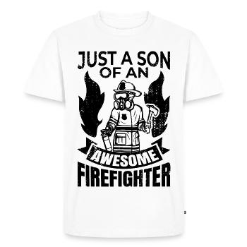 Fire Brigade Boy - Men's Premium Organic T-Shirt - white - Front - Nico (187cm)