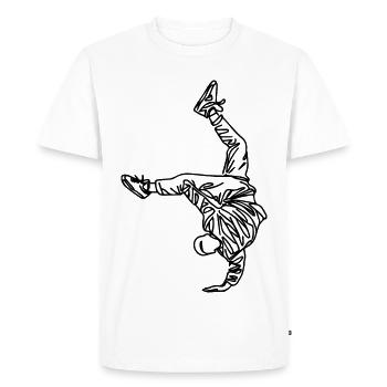 Breakdancer Drawing - Men's Premium Organic T-Shirt - white - Front - Nico (187cm)