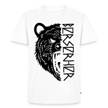 Guerrier ours noir - T-shirt Premium bio Homme - blanc - Devant - Nico (187cm)