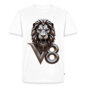 V8 - T-shirt Premium bio Homme - blanc - Devant - Nico (187cm)