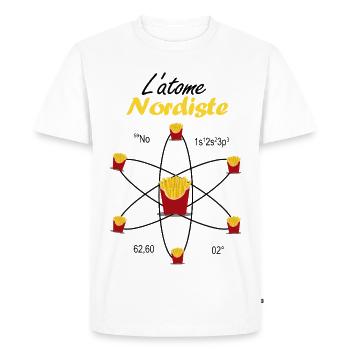 Northern Atom Gift Ch'ti Science Pride Emblem - Men's Premium Organic T-Shirt - white - Front - Nico (187cm)