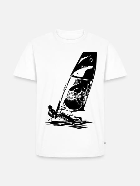 Open Skiff Sailing dinghy Sailboat Regatta sailing Kids - Men's Premium Organic T-Shirt - white