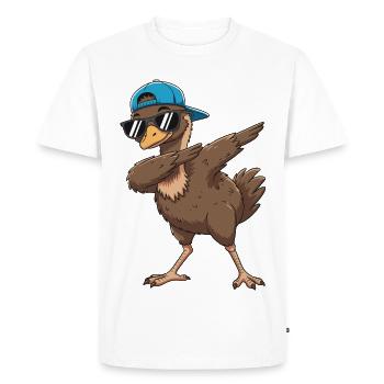 Dessin animé de lunettes de soleil d’émeu à appliquer des effets cool - T-shirt Premium bio Homme - blanc - Devant - Nico (187cm)