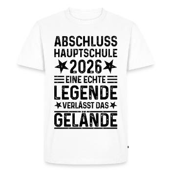 Diplôme du secondaire 2026 - T-shirt Premium bio Homme - blanc - Devant - Nico (187cm)