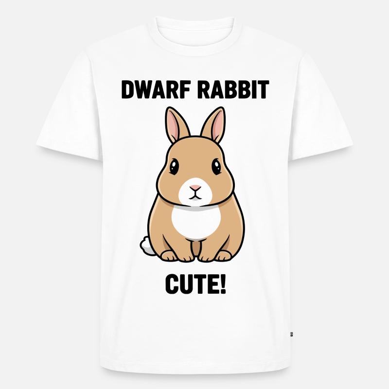 Dwarf Rabbit Dwarf Cute Rabbit Fetish - Men's Premium Organic T-Shirt - white