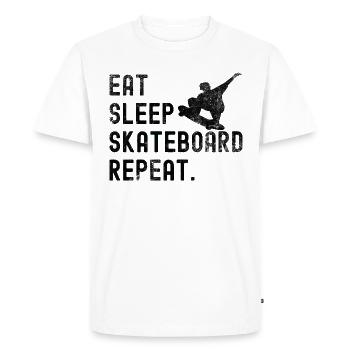 Drôle de skateboard skateboard drôle cadeau de patineur - T-shirt Premium bio Homme - blanc - Devant - Nico (187cm)