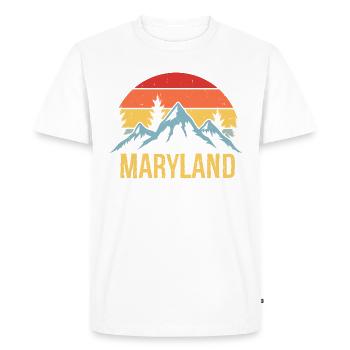Maryland - T-shirt Premium bio Homme - blanc - Devant - Nico (187cm)