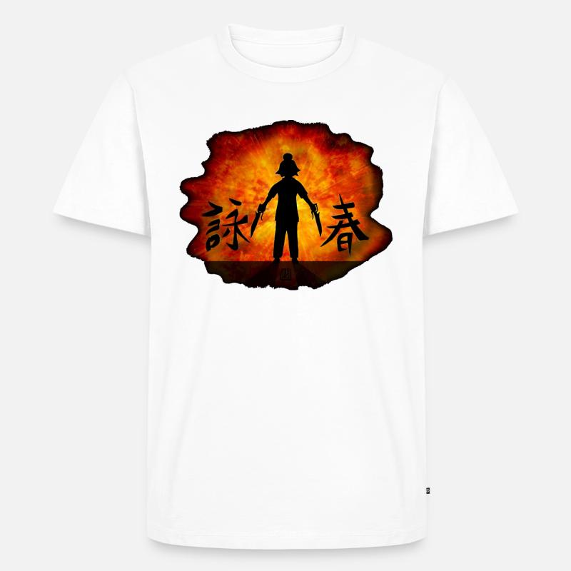 explosion - Männer Premium Bio T-Shirt - Weiß