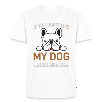 Mon chien - T-shirt Premium bio Homme - blanc - Devant - Nico (187cm)