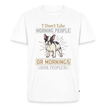 No Morning Dog - Men's Premium Organic T-Shirt - white - Front - Nico (187cm)