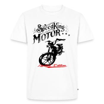Cyclomoteur Mobylette Cult Bike Vintage - T-shirt Premium bio Homme - blanc - Devant - Nico (187cm)
