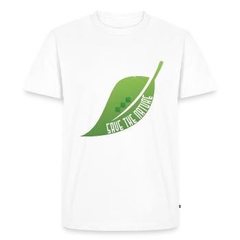 Nature - Save the nature - Men's Premium Organic T-Shirt - white - Front - Nico (187cm)