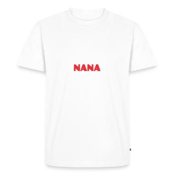 Nana - World's best Nana - Men's Premium Organic T-Shirt - white - Front - Nico (187cm)