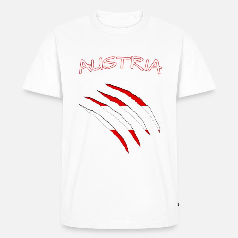 Austria Risse - Männer Premium Bio T-Shirt - Weiß