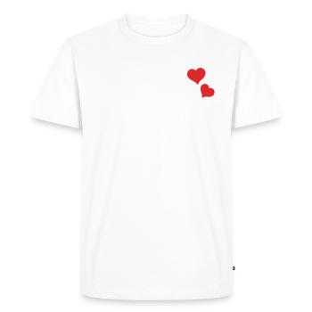 Le café rencontre Bagel - T-shirt Premium bio Homme - blanc - Devant - Nico (187cm)