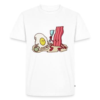 jeu de bacon et œufs dans le bac à sable - T-shirt Premium bio Homme - blanc - Devant - Nico (187cm)