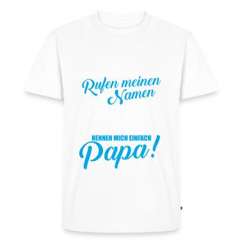 Dad - The most important people call me dad - Men's Premium Organic T-Shirt - white - Front - Nico (187cm)