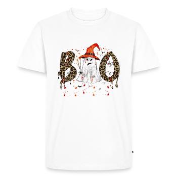 Boo Ghost, Boo Halloween, Cadeau d’Halloween pour enfants, Boo - T-shirt Premium bio Homme - blanc - Devant - Nico (187cm)