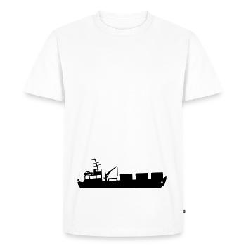 Ship, cargo ship, container ship - Men's Premium Organic T-Shirt - white - Front - Nico (187cm)