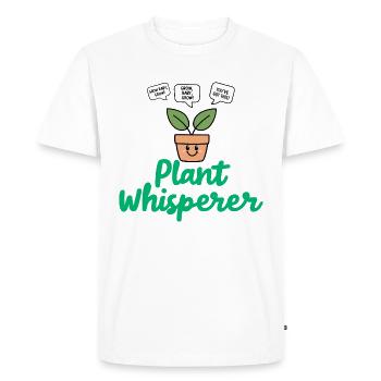 Plant Whisperer - Plant Lovers Design - Men's Premium Organic T-Shirt - white - Front - Nico (187cm)