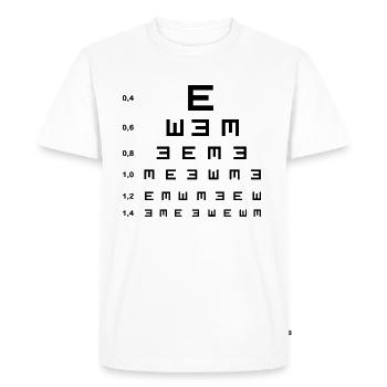 Opticians, optician, reading, see, eyeglasses, - Men's Premium Organic T-Shirt - white - Front - Nico (187cm)