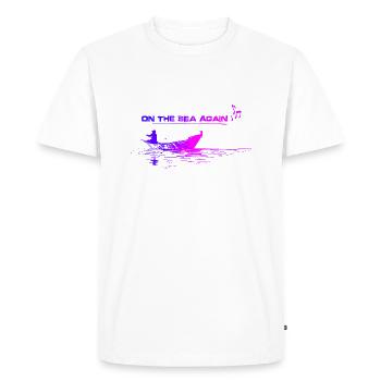 On the sea again .. sketch art boat lovers - Men's Premium Organic T-Shirt - white - Front - Nico (187cm)