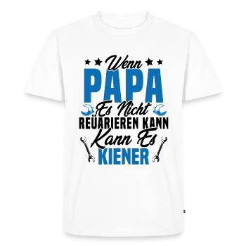 Si papa ne peut pas le réparer personne ne peut - T-shirt Premium bio Homme - blanc - Devant - Nico (187cm)