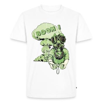 BOOM - Gamer gambler gaming player player gift - Men's Premium Organic T-Shirt - white - Front - Nico (187cm)