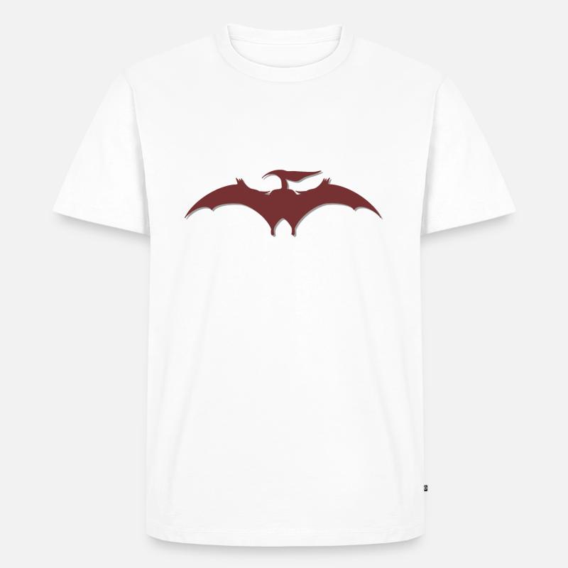 Ptérodactyle rouge effet 3D - T-shirt Premium bio Homme - undefined