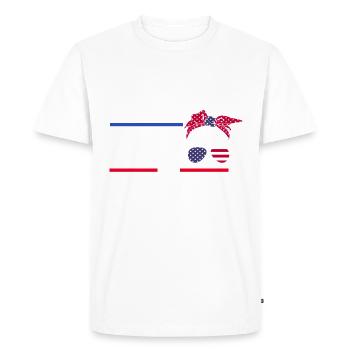 Who voted for Biden owes me gas money - Men's Premium Organic T-Shirt - white - Front - Nico (187cm)
