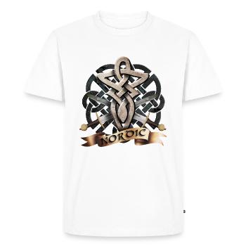 tribal_knot_viking_b - T-shirt Premium bio Homme - blanc - Devant - Nico (187cm)